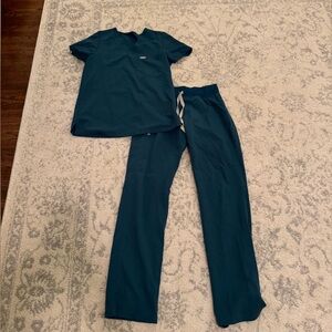 COPY - Women’s figs scrub set teal blue xs top and xs pants